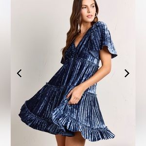 NY&C Crushed Velvet Wedding guest dress